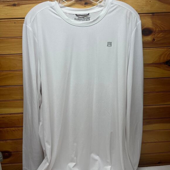 Mens Avalanche long sleeve Pullover XL  White‎ - Picture 1 of 4